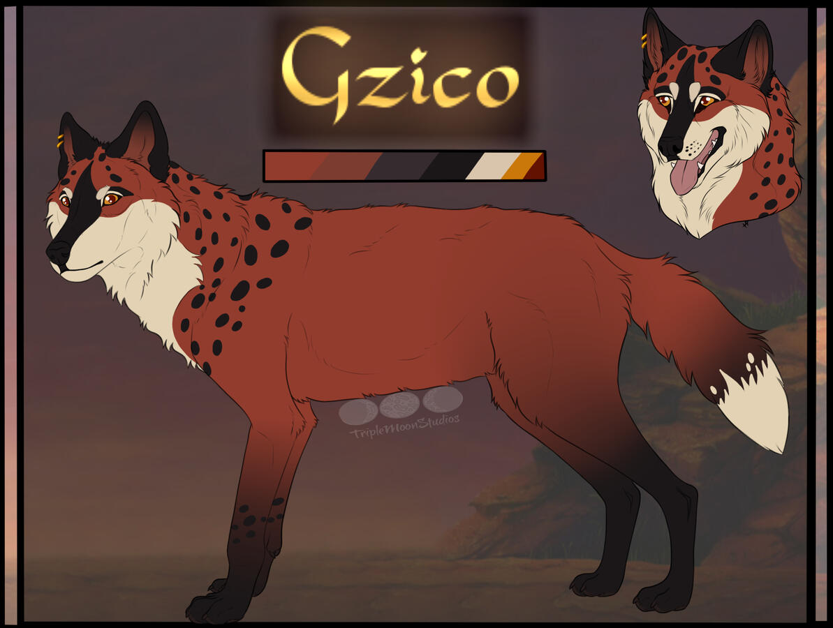 Wolf (feral) reference (Lineart: Kibiscas from ToyHouse and Trash-King from DA. Color by @Infinite_Tide)